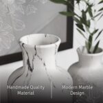 Creative Scents White Marble Look Vases Home Decor - Vase Set of 3 - Perfect for... - Image 5