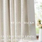 Vision Home Natural Full Blackout Curtains Linen Blended Darkening Window Curtai... - Image 3
