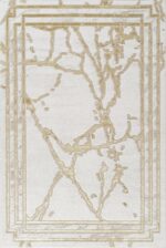GLORY RUGS Area Rugs Marble 8x10 Cream Gold Border Carpet Elegant Modern Abstrac... - Image 3