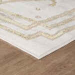 GLORY RUGS Area Rugs Marble 8x10 Cream Gold Border Carpet Elegant Modern Abstrac... - Image 5