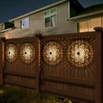 gardencave 2 Pack Solar Fence Lights Metal Solar Powered Outdoor Deck Step Wall ... - Image 5