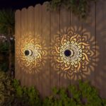 gardencave 2 Pack Solar Fence Lights Metal Solar Powered Outdoor Deck Step Wall ... - Image 7