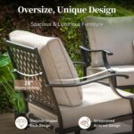 SUNSHINE VALLEY Patio Furniture Set, Modern Metal Outdoor Patio Furniture, 3 Sea... - Image 4