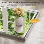 Silver Bathroom Mirror, 30x36 Inch Beveled Silver Vanity Mirror for Bathroom Wal... - Image 4