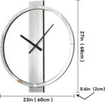 SHYFOY Wall Clock Decorative Large Clock Living Room Decor - 23" Big Clocks All ... - Image 2