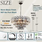 Modern Crystal Chandelier Lighting Hall Grand Living Room Stairway Chandeliers P... - Image 6