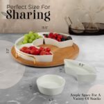 Chip and Dip Serving Set, 13.5" Serving Platters and Trays, Appetizer Serving Tr... - Image 4