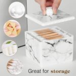 Luxspire Cotton Swab Storage Box with Lid, Q-Tip Swab Holder Cotton Ball Caniste... - Image 3