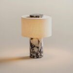 BSOD Marble Table Lamp, Natural Stone Lamps Collection - 10 inch Modern Luxury D... - Image 2