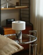 BSOD Marble Table Lamp, Natural Stone Lamps Collection - 10 inch Modern Luxury D... - Image 4