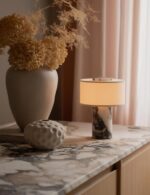 BSOD Marble Table Lamp, Natural Stone Lamps Collection - 10 inch Modern Luxury D... - Image 6