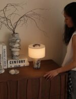 BSOD Marble Table Lamp, Natural Stone Lamps Collection - 10 inch Modern Luxury D... - Image 7