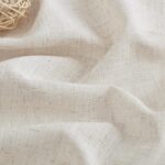 Vision Home Natural Pinch Pleated Semi Sheer Curtains Textured Linen Blended Lig... - Image 5