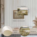 RETRART Vintage Farmhouse Canvas Wall Art - Wildflower Field Landscape Painting,... - Image 4