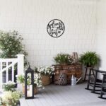 Welcome to Our Patio Metal Outdoor Sign Hanging Wall Art, Decorative Welcome Yar... - Image 4