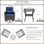 Belord Patio Wicker Chairs Swivel Rocker - Outdoor Swivel Rocking Chairs Set of ... - Image 3
