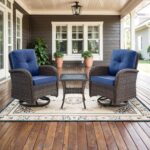 Belord Patio Wicker Chairs Swivel Rocker - Outdoor Swivel Rocking Chairs Set of ... - Image 4