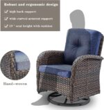 Belord Patio Wicker Chairs Swivel Rocker - Outdoor Swivel Rocking Chairs Set of ... - Image 8
