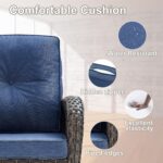 Belord Patio Wicker Chairs Swivel Rocker - Outdoor Swivel Rocking Chairs Set of ... - Image 9