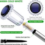 DenicMic Solar Lights Outdoor 10 Pack Waterproof 6000K Cold White LED Stainless ... - Image 3