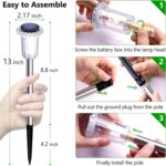 DenicMic Solar Lights Outdoor 10 Pack Waterproof 6000K Cold White LED Stainless ... - Image 4
