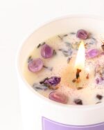 AOOVOO Lavender Scented Candles for Women - Aromatherapy Candle with Crystals In... - Image 4