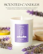 AOOVOO Lavender Scented Candles for Women - Aromatherapy Candle with Crystals In... - Image 5