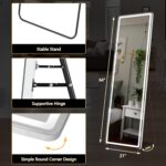 Sweetcrispy Full Length Mirror with LED Lights, 61"x17" Lighted Floor Mirror wit... - Image 5