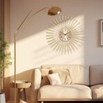 Large Wall Clocks for Living Room Decor 24 Inch Gold Starburst Wall Clock, Silen... - Image 4