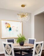 Modern Tree Branch Crystal Chandelier Luxury Gold Crystal Pendant Lighting 18" C... - Image 4