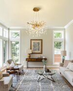Modern Tree Branch Crystal Chandelier Luxury Gold Crystal Pendant Lighting 18" C... - Image 5