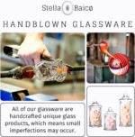 Set of 3 Apothecary Jars Glass, Apothecary Jars with Lids Bathroom, Clear Candy ... - Image 4