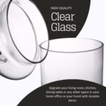 Set of 3 Apothecary Jars Glass, Apothecary Jars with Lids Bathroom, Clear Candy ... - Image 5