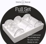Set of 3 Apothecary Jars Glass, Apothecary Jars with Lids Bathroom, Clear Candy ... - Image 6