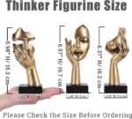 3 Pcs Thinker Small Statue Set - Black Gold Home Decor Abstract Art Figurines fo... - Image 4