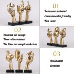 3 Pcs Thinker Small Statue Set - Black Gold Home Decor Abstract Art Figurines fo... - Image 5