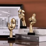 3 Pcs Thinker Small Statue Set - Black Gold Home Decor Abstract Art Figurines fo... - Image 6