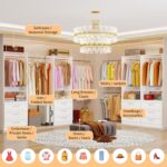 Closet System with 4 Sets, 8FT-21FT Customizable Closet Organizer System with 12... - Image 5
