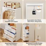Closet System with 4 Sets, 8FT-21FT Customizable Closet Organizer System with 12... - Image 6
