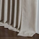 Flax Burlap 90 Inch Pinch Pleated Linen Curtains 2 Panel Set for Living Room Thi... - Image 5