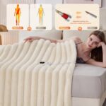 Heated Throw Blanket, Faux Fur Cozy Heating Blanket with Overheat Protection, 1/... - Image 3