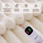Heated Throw Blanket, Faux Fur Cozy Heating Blanket with Overheat Protection, 1/... - Image 4