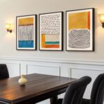 Framed Colorful Abstract Wall Art for Living Room, 3 Piece Mid Century Modern Ca... - Image 3