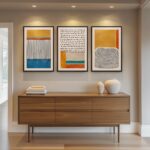 Framed Colorful Abstract Wall Art for Living Room, 3 Piece Mid Century Modern Ca... - Image 8