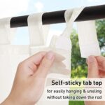 RYB HOME Outdoor Curtain for Patio, Detachable Sticky Tab Top for Easy Hanging &... - Image 3