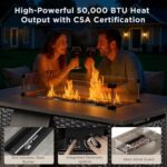 8 Pieces Luxury Patio Furniture Set with 42.5" Fire Pit Table, 6-Inch Thick Cush... - Image 3