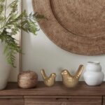 Elegant Cast Iron Bird Statue with Vintage Brass Coating – Gold Bird Figurine fo... - Image 4