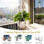 35 Inch Macrame Plant Hanger, Large for up to 15 Inch Pot Extra Long Hanging Pla... - Image 4