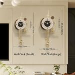 Modern Wall Clock for Living Room,Large Gold Decorative Wall Clock with Light,Cr... - Image 4