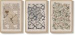 Framed William Morris Canvas Wall Art for Living Room, Set of 3 Large Neutral Fl... - Image 7
